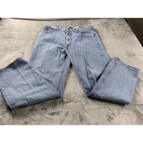 Levi's 550 Men's Relaxed Fit Jeans W36 L32 (FITS W35 X L31) Light Blue Denim - Picture 1 of 11